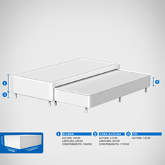 CMJ BOX C/ COLCHAO AUX DE MOLAS ECO PD 30cmX1,88mX88cm CV5
